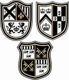heraldic royal emblem badge shield