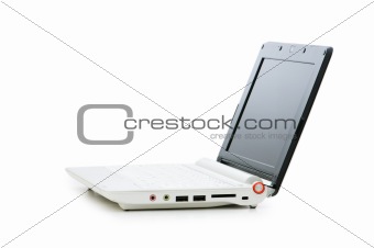 Stylish netbook isolated on the white background