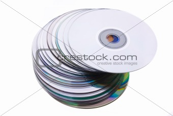 CDs isolated on white