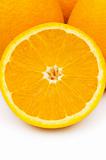 Group of oranges isolated on the white