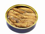 Tasty sprats isolated on a white background 