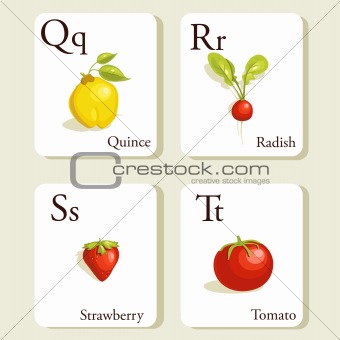 Fruits and vegetables  alphabet cards