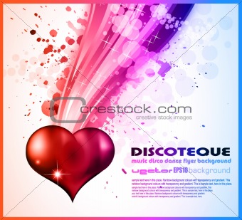 Abstract DISCO Background For Valentine's day Flyer