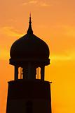 silhouette of a mosque 