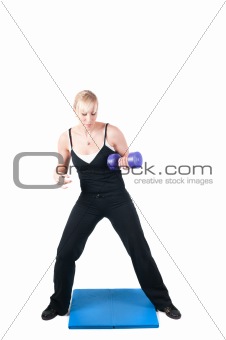 Fitness instructor  isolated on white