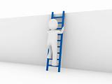 3d human ladder blue