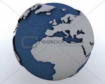 Globe showing north africa and europe