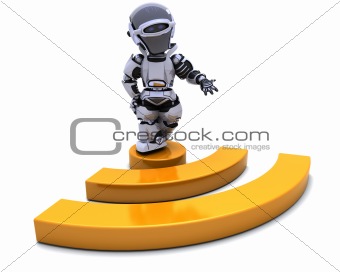 Robot with RSS symbol