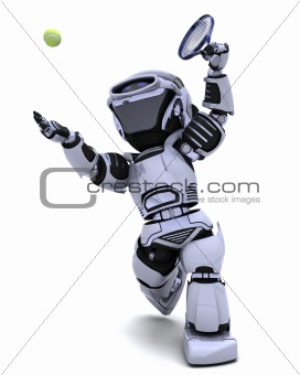 Robot playing tennis