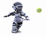 Robot playing tennis