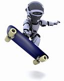 Robot with skateboard