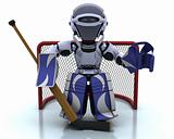 Robot playing icehockey