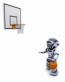 Robot playing basketball