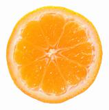 Halved juicy tangerine