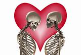 Skeletons With Love Heart 
