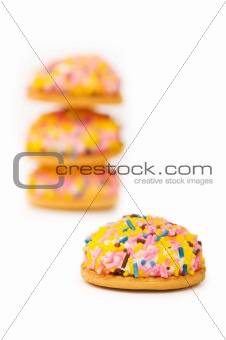 Cup cake isolated on the white background