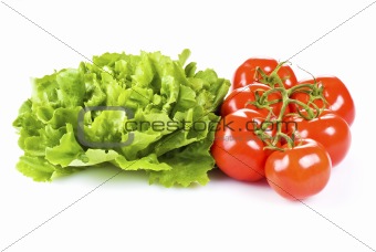 Tomatoes and lettuce