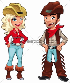 Cowboy and cowgirl.