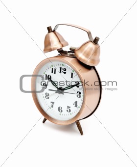 bronze vintage alarm clock