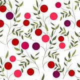 Seamless pattern with berries