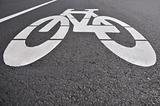 Bike lane stencil