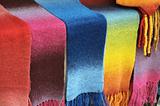 Multi-coloured scarfs