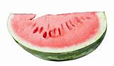 Slice of water melon on a white background 