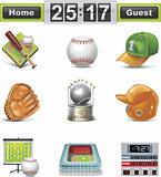 Vector baseball / softball icon set