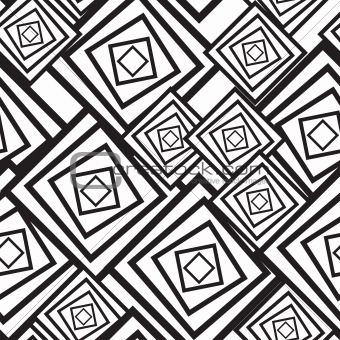 Black-and-white abstract background with squares