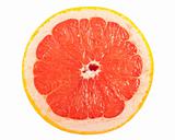Slice of ripe grapefruit