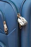 padlock  in modern suitcase