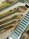 Escalators at shopping mall