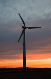 Wind Power at Sunset