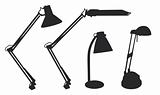 Table lamp shapes vector illustration rasterized