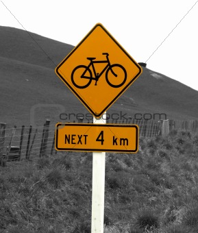Rural Bicycle Sign