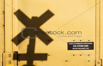 Railroad Crossing Sign Shadow