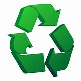 3D recycle symbol