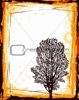 Abstract frame with tree
