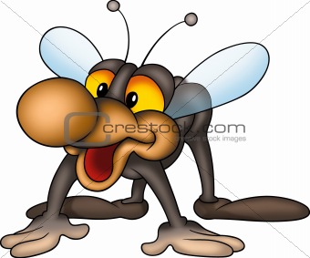 Brown smiling fly