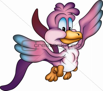 Nice pink flying bird