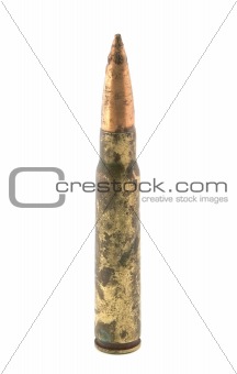 Old Rifle Bullet Isolated