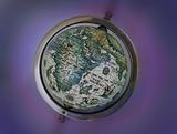 Ancient map globe