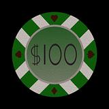 $100 casino chip