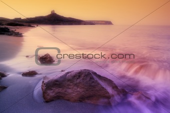 rocky shore in Sardinia, Italy