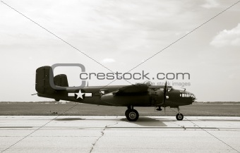 Wartime bomber airplane