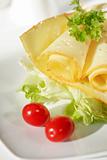 Cheese with salad