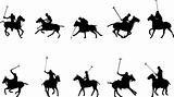 horse polo silhouettes