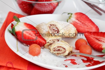 Strawberry biscuits