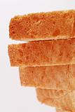 toast bread four pieces closeup