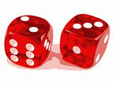 2 dice showing 2 and 3